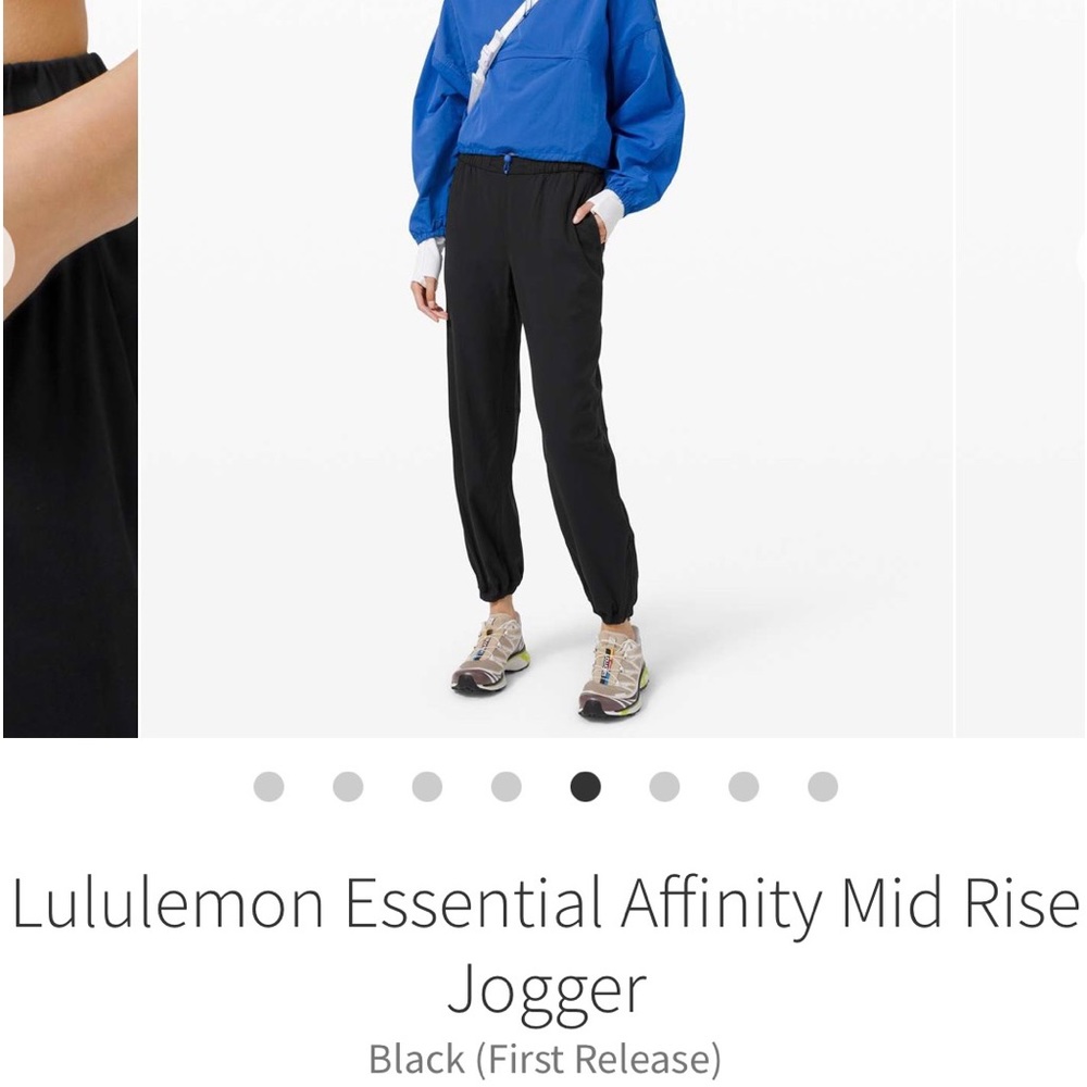 Lululemon Essential Affinity Mid Rise Jogger Black size 8 EUC!